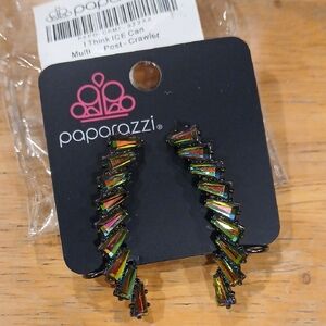 Paparazzi Iridescent Post Crawler Earrings